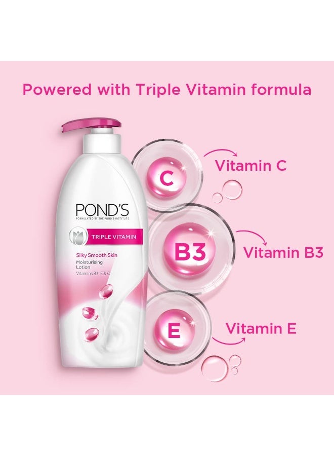 بوندز لوشن وكريم مرطب للجسم من بوندز للرجال والنساء، يمنح بشرة ناعمة وحريرية بتركيبة ثلاثية الفيتامينات، 600 مل، وغسول الوجه برايت بيوتي من بوندز لبشرة مشرقة وخالية من البقع، 200 غرام. - Image 3